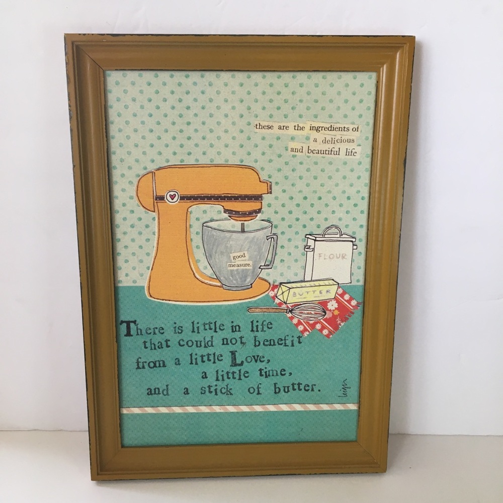 Curly girl design kitchen art sign yellow - Picture 5 of 7
